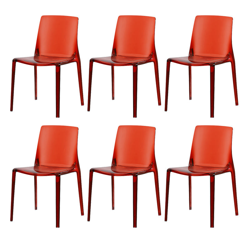 Kitchen Dining Side Chair Contemporary Plastic Dining Armless  Chair