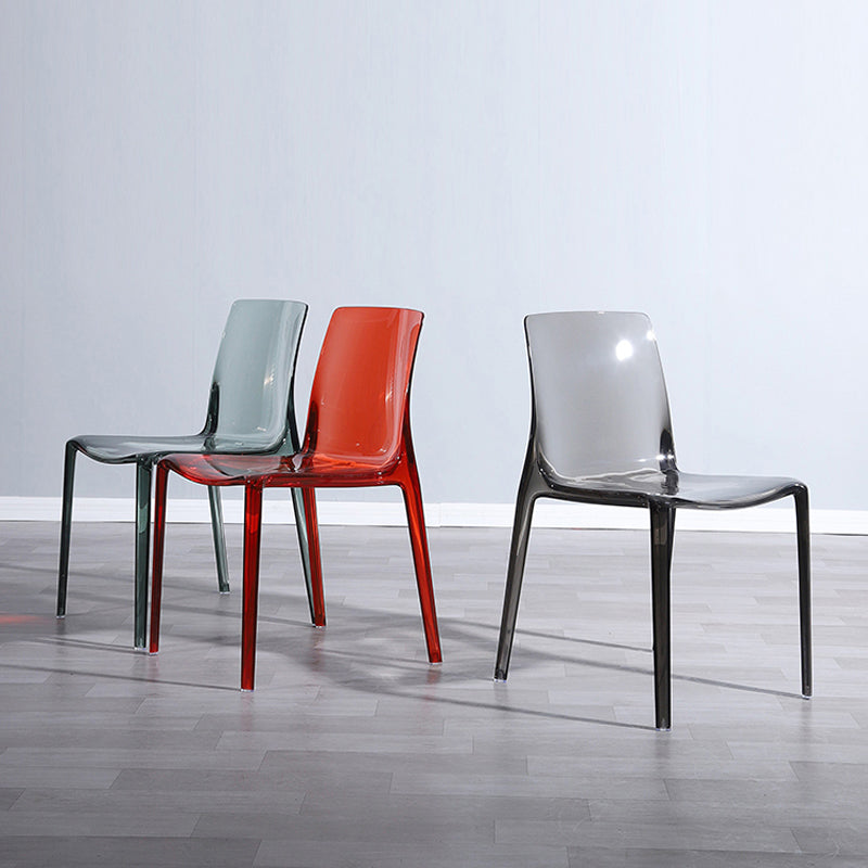 Kitchen Dining Side Chair Contemporary Plastic Dining Armless  Chair