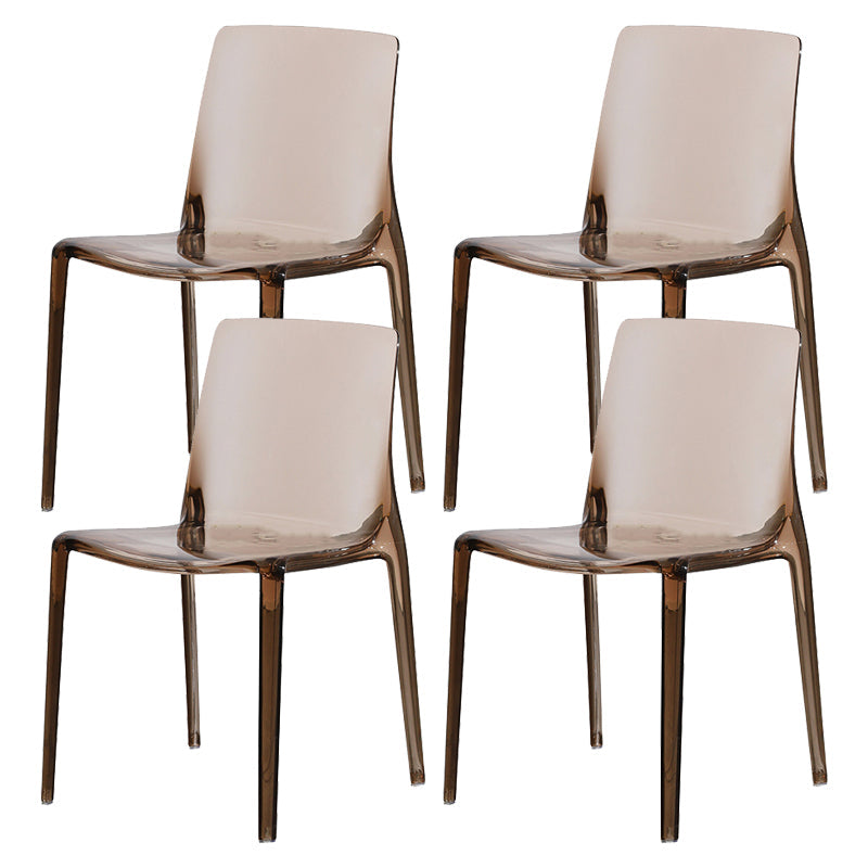 Kitchen Dining Side Chair Contemporary Plastic Dining Armless  Chair