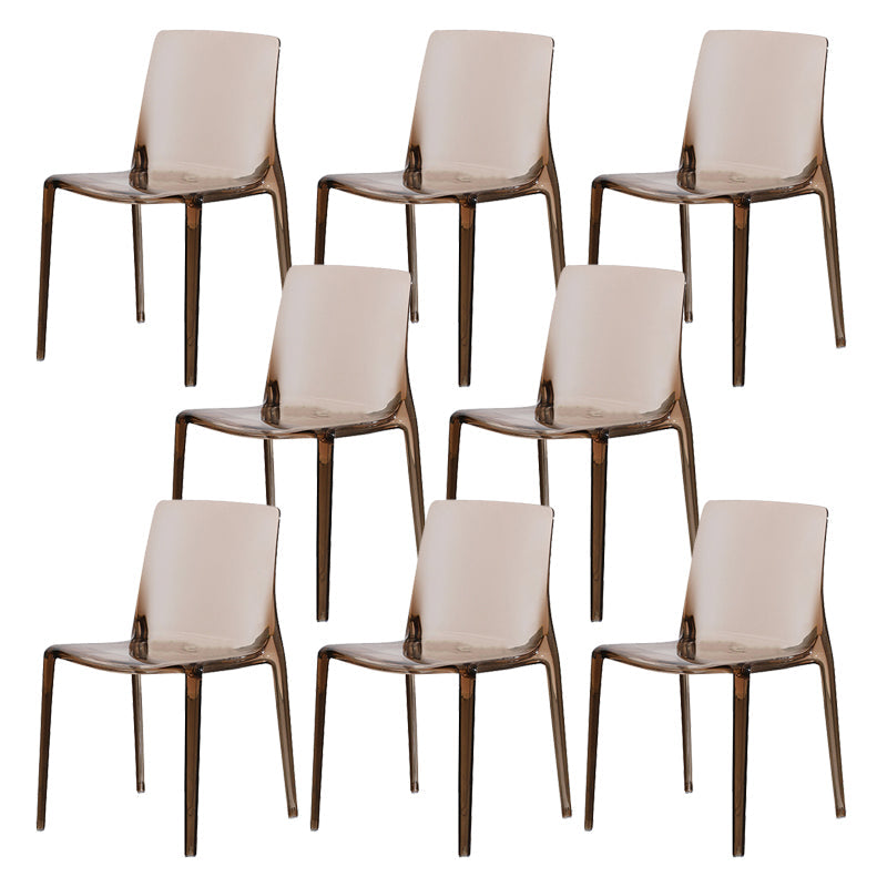 Kitchen Dining Side Chair Contemporary Plastic Dining Armless  Chair