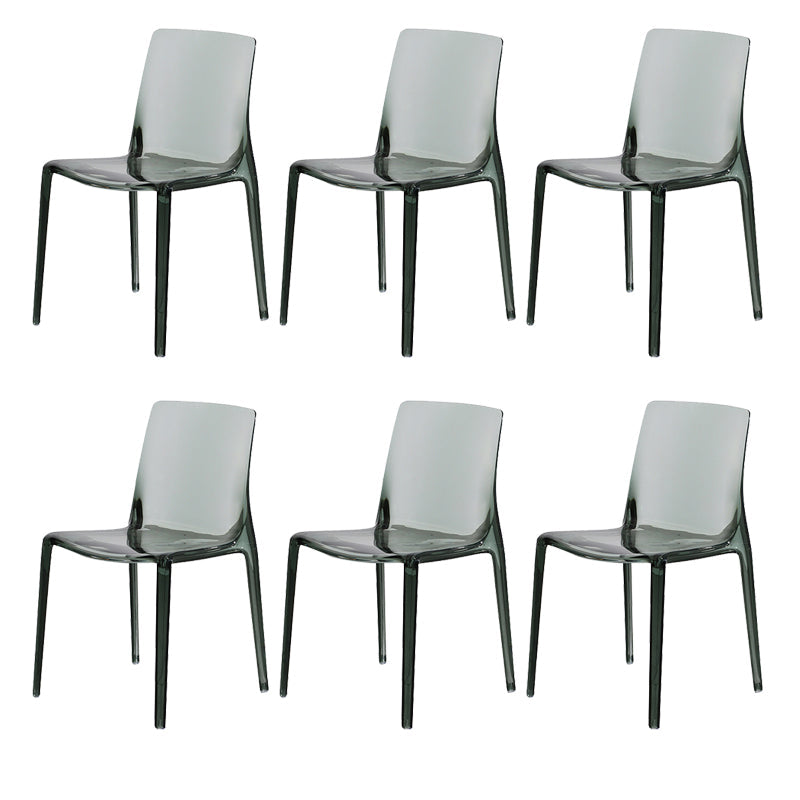 Kitchen Dining Side Chair Contemporary Plastic Dining Armless  Chair