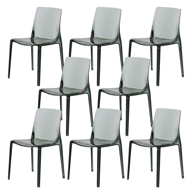 Kitchen Dining Side Chair Contemporary Plastic Dining Armless  Chair