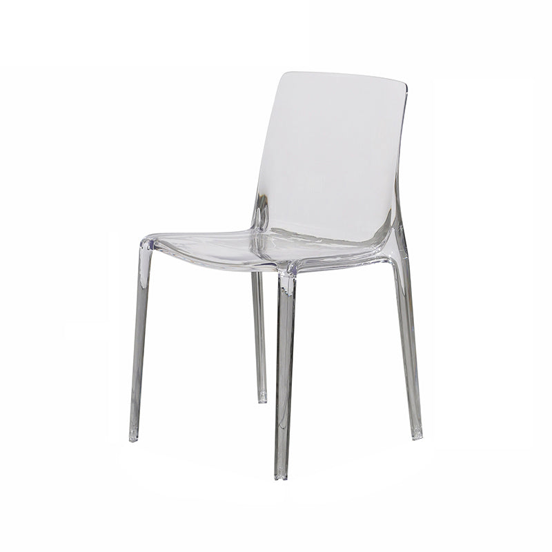 Kitchen Dining Side Chair Contemporary Plastic Dining Armless  Chair