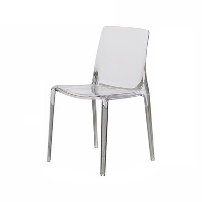 Kitchen Dining Side Chair Contemporary Plastic Dining Armless  Chair