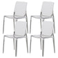 Kitchen Dining Side Chair Contemporary Plastic Dining Armless  Chair