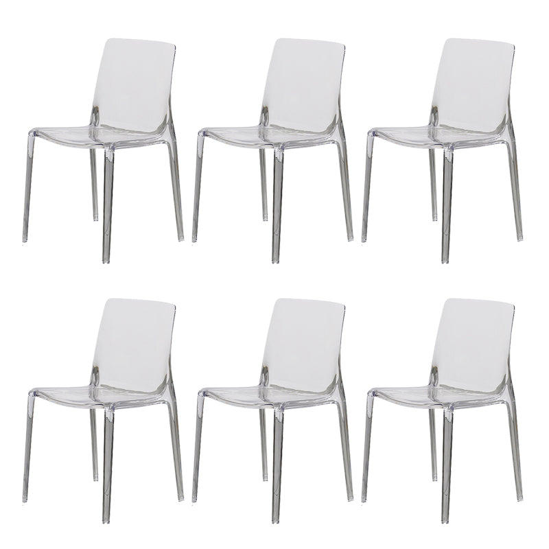 Kitchen Dining Side Chair Contemporary Plastic Dining Armless  Chair
