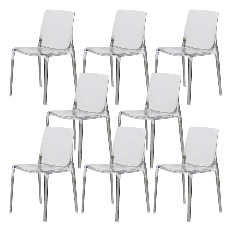 Kitchen Dining Side Chair Contemporary Plastic Dining Armless  Chair
