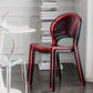 Open Back Dining Side Chair Contemporary Plastic Dining Chair