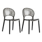 Open Back Dining Side Chair Contemporary Plastic Dining Chair