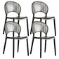 Open Back Dining Side Chair Contemporary Plastic Dining Chair
