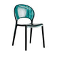 Open Back Dining Side Chair Contemporary Plastic Dining Chair