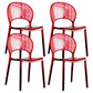 Open Back Dining Side Chair Contemporary Plastic Dining Chair