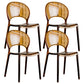 Open Back Dining Side Chair Contemporary Plastic Dining Chair