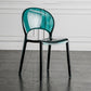 Open Back Dining Side Chair Contemporary Plastic Dining Chair
