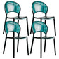 Open Back Dining Side Chair Contemporary Plastic Dining Chair