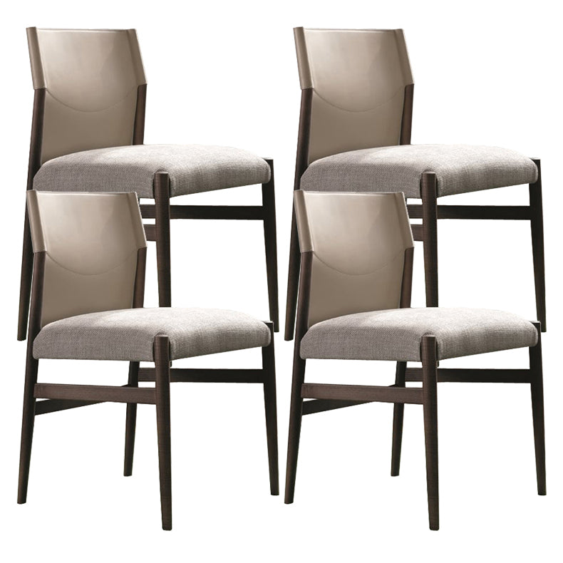 Dining Room Industrial Dining Chair Upholstered Solid Wood Side Chair Armless 4 Piece Set Clearhalo 'Dining Chairs' 'Dining Tables & Seating' 'dining_chair' 'furn' 'furn_dining_chair' 'Furniture' 'Kitchen & Dining Furniture' 6845889
