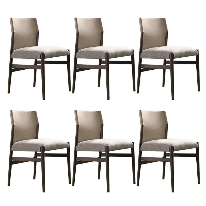 Dining Room Industrial Dining Chair Upholstered Solid Wood Side Chair Armless 6 Piece Set Clearhalo 'Dining Chairs' 'Dining Tables & Seating' 'dining_chair' 'furn' 'furn_dining_chair' 'Furniture' 'Kitchen & Dining Furniture' 6845891