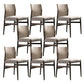 Dining Room Industrial Dining Chair Upholstered Solid Wood Side Chair Armless 8 Piece Set Clearhalo 'Dining Chairs' 'Dining Tables & Seating' 'dining_chair' 'furn' 'furn_dining_chair' 'Furniture' 'Kitchen & Dining Furniture' 6845893
