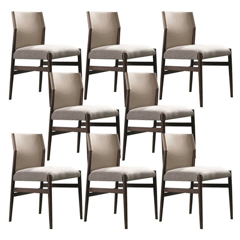 Dining Room Industrial Dining Chair Upholstered Solid Wood Side Chair Armless 8 Piece Set Clearhalo 'Dining Chairs' 'Dining Tables & Seating' 'dining_chair' 'furn' 'furn_dining_chair' 'Furniture' 'Kitchen & Dining Furniture' 6845893