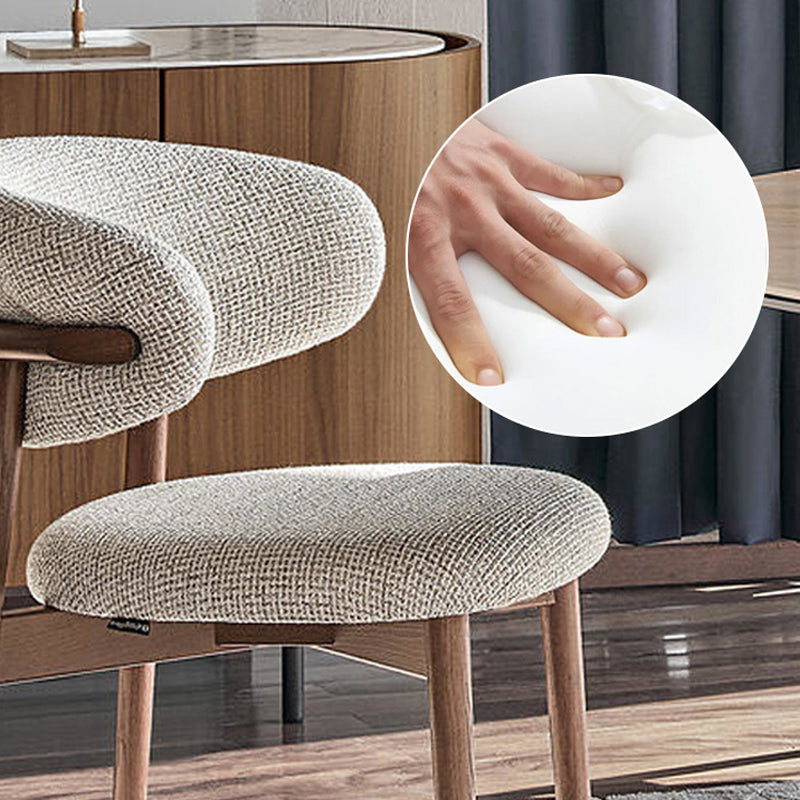 Silla de comedor contemporánea de madera sólida contemporánea para la parte posterior