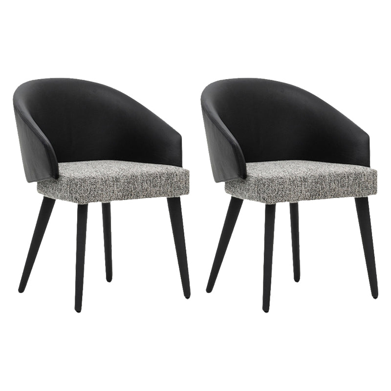 Home Industriële eetkamerstoel keuken houten eetkamerstoel in zwarte benen