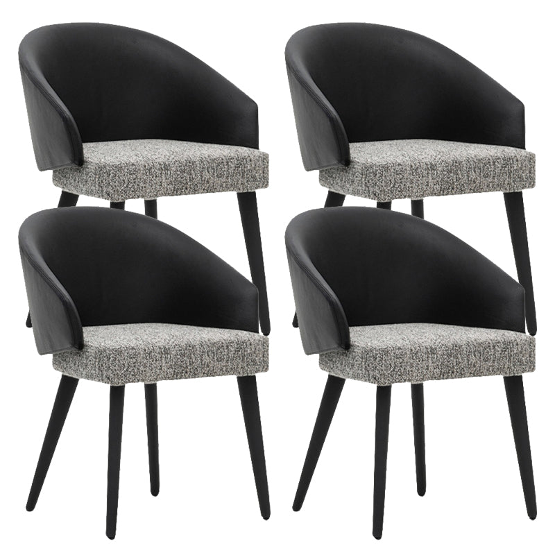 Home Industriële eetkamerstoel keuken houten eetkamerstoel in zwarte benen