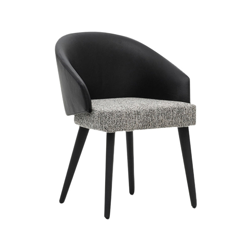 Chaise de salle à manger industrielle à la maison chaise à manger en bois en jambes noires