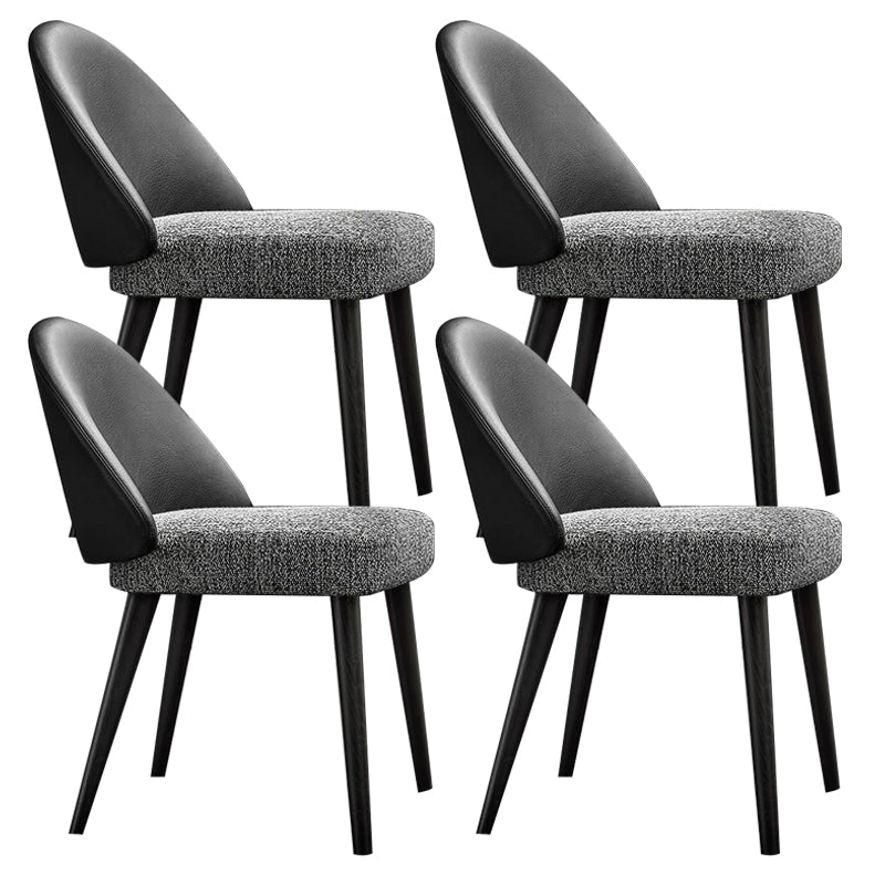 Home Industriële eetkamerstoel keuken houten eetkamerstoel in zwarte benen