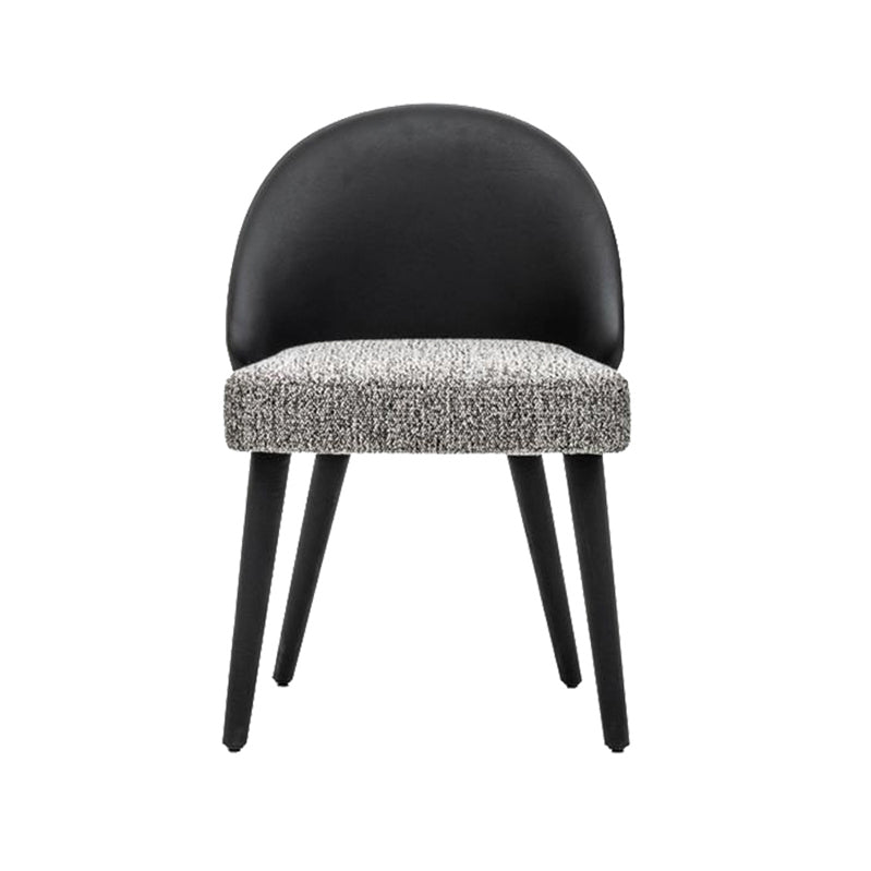 Silla de comedor industrial en el hogar Silla de comedor de madera en piernas negras