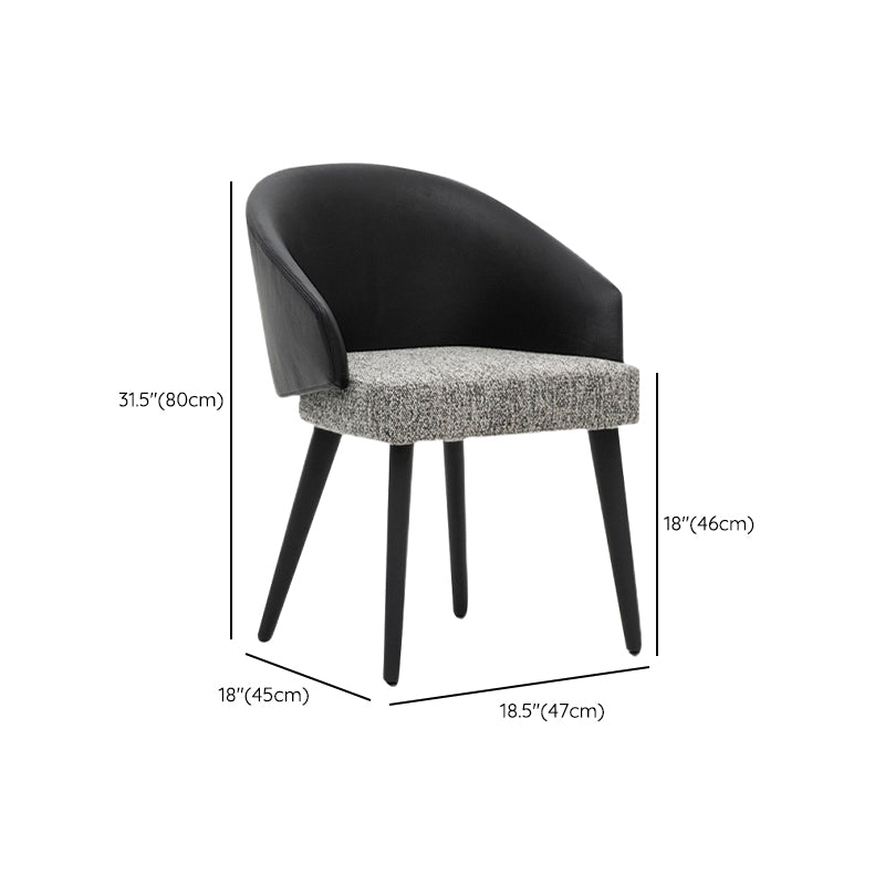 Home Industriële eetkamerstoel keuken houten eetkamerstoel in zwarte benen