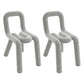 Home Fabric Side Chair Glam Style Open Back Armless Chair Set