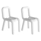 Home Fabric Side Chair Glam Style Open Back Armless Chair Set