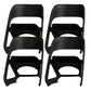 Open Back Dining Side Chair Contemporary Plastic Armless Chair Black 4 Piece Set Clearhalo 'Dining Chairs' 'Dining Tables & Seating' 'dining_chair' 'furn' 'furn_dining_chair' 'Furniture' 'Kitchen & Dining Furniture' 6845988