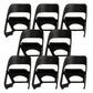 Open Back Dining Side Chair Contemporary Plastic Armless Chair Black 8 Piece Set Clearhalo 'Dining Chairs' 'Dining Tables & Seating' 'dining_chair' 'furn' 'furn_dining_chair' 'Furniture' 'Kitchen & Dining Furniture' 6845989