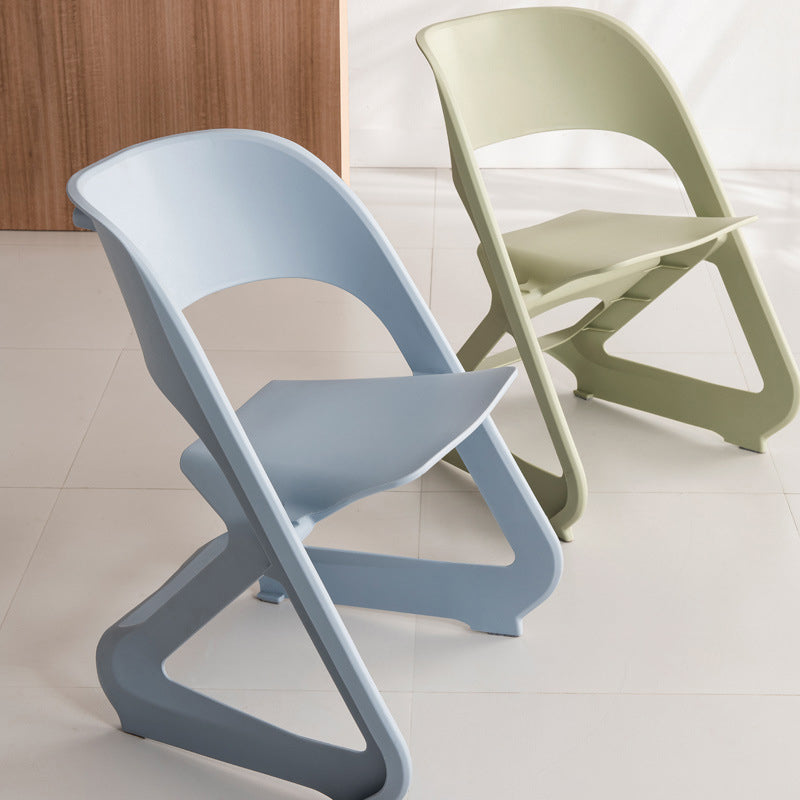 Open Back Dining Side Chair Contemporary Plastic Armless Chair Clearhalo 'Dining Chairs' 'Dining Tables & Seating' 'dining_chair' 'furn' 'furn_dining_chair' 'Furniture' 'Kitchen & Dining Furniture' 6845990