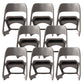 Open Back Dining Side Chair Contemporary Plastic Armless Chair Grey 8 Piece Set Clearhalo 'Dining Chairs' 'Dining Tables & Seating' 'dining_chair' 'furn' 'furn_dining_chair' 'Furniture' 'Kitchen & Dining Furniture' 6845993