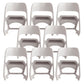 Open Back Dining Side Chair Contemporary Plastic Armless Chair White 8 Piece Set Clearhalo 'Dining Chairs' 'Dining Tables & Seating' 'dining_chair' 'furn' 'furn_dining_chair' 'Furniture' 'Kitchen & Dining Furniture' 6845998