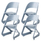 Open Back Dining Side Chair Contemporary Plastic Armless Chair Light Blue 4 Piece Set Clearhalo 'Dining Chairs' 'Dining Tables & Seating' 'dining_chair' 'furn' 'furn_dining_chair' 'Furniture' 'Kitchen & Dining Furniture' 6845999