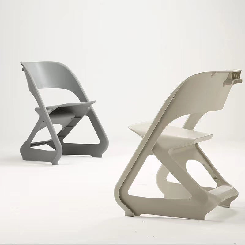 Open Back Dining Side Chair Contemporary Plastic Armless Chair Clearhalo 'Dining Chairs' 'Dining Tables & Seating' 'dining_chair' 'furn' 'furn_dining_chair' 'Furniture' 'Kitchen & Dining Furniture' 6846000