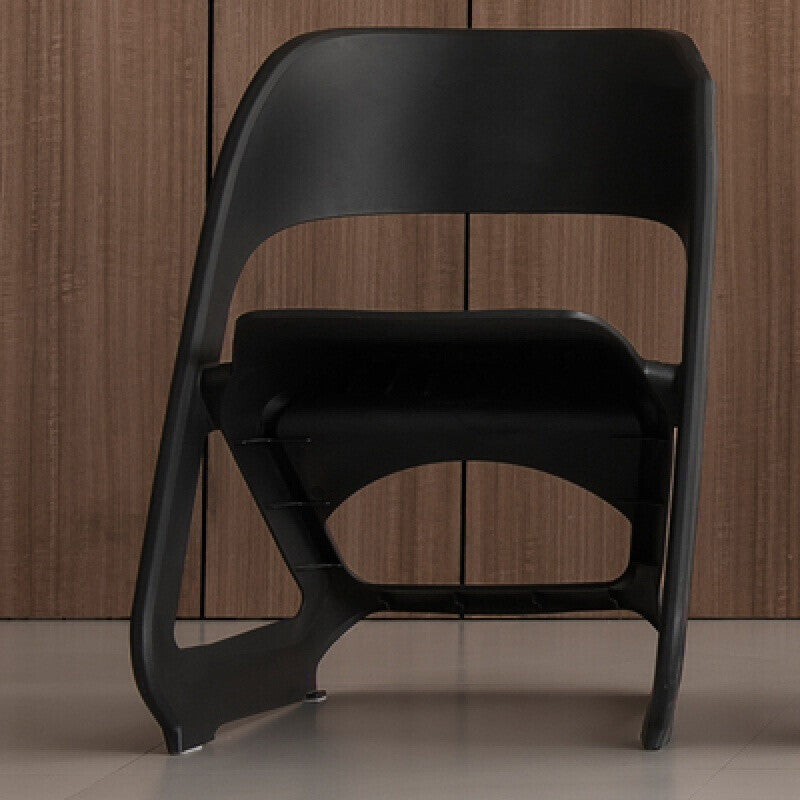 Open Back Dining Side Chair Contemporary Plastic Armless Chair Clearhalo 'Dining Chairs' 'Dining Tables & Seating' 'dining_chair' 'furn' 'furn_dining_chair' 'Furniture' 'Kitchen & Dining Furniture' 6846001