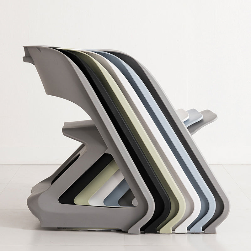 Open Back Dining Side Chair Contemporary Plastic Armless Chair Clearhalo 'Dining Chairs' 'Dining Tables & Seating' 'dining_chair' 'furn' 'furn_dining_chair' 'Furniture' 'Kitchen & Dining Furniture' 6846003