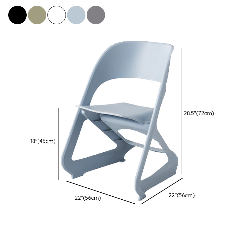 Open Back Dining Side Chair Contemporary Plastic Armless Chair Clearhalo 'Dining Chairs' 'Dining Tables & Seating' 'dining_chair' 'furn' 'furn_dining_chair' 'Furniture' 'Kitchen & Dining Furniture' 6846007