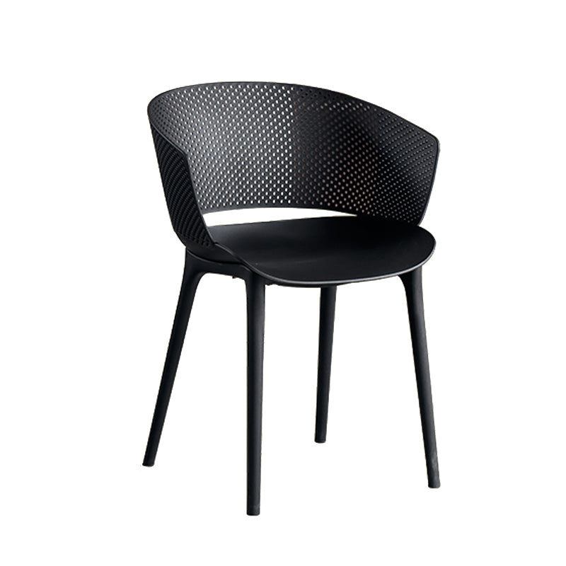 Silla de comedor de espalda abierta silla de comedor de plástico moderno