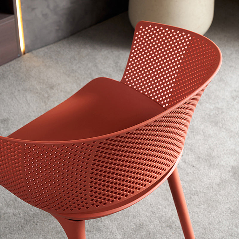 Silla de comedor de espalda abierta silla de comedor de plástico moderno