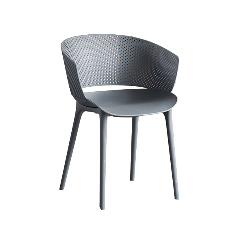 Silla de comedor de espalda abierta silla de comedor de plástico moderno