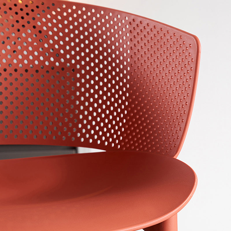 Silla de comedor de espalda abierta silla de comedor de plástico moderno