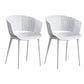 Silla de comedor de espalda abierta silla de comedor de plástico moderno
