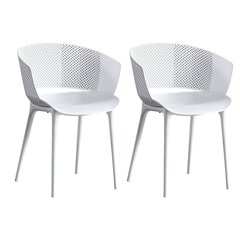 Silla de comedor de espalda abierta silla de comedor de plástico moderno