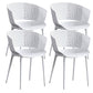 Silla de comedor de espalda abierta silla de comedor de plástico moderno