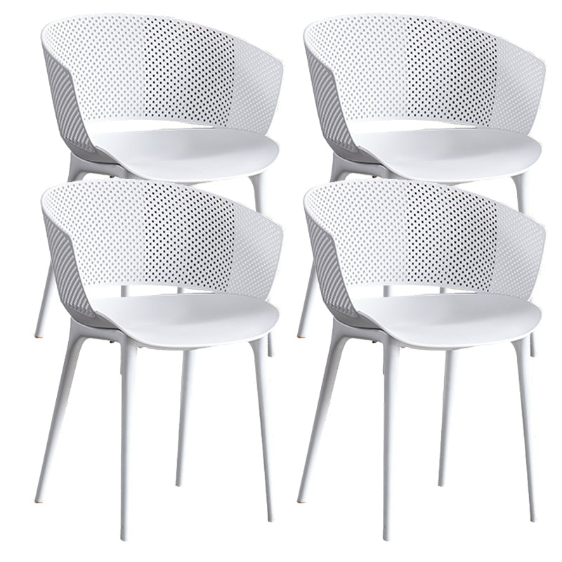 Silla de comedor de espalda abierta silla de comedor de plástico moderno